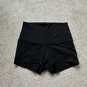 Black lululemon high waisted shorts Size 4-6
